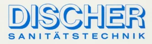 DISCHER-Logo von 1983 mit dem Zusatz „Sanitätstechnik"